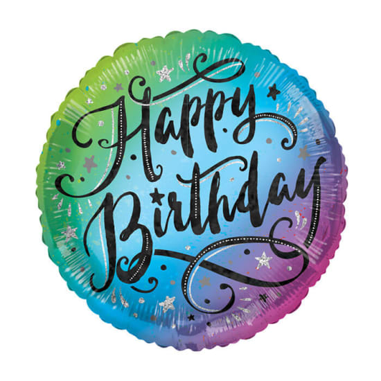 Rainbow Ombre Hb Balloon - Standard