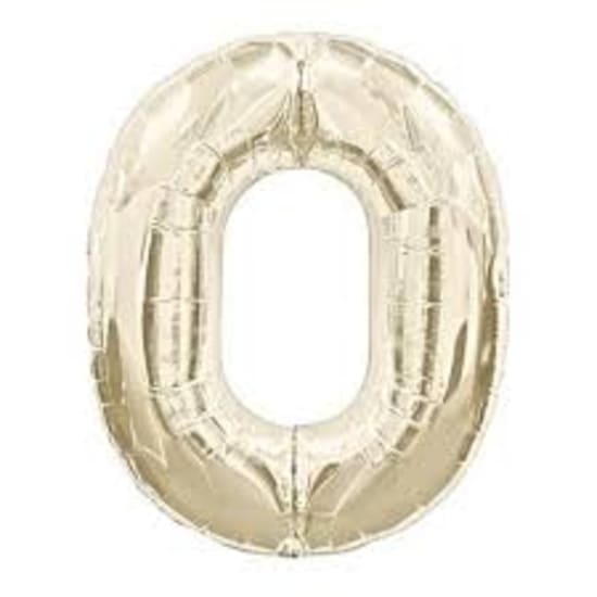 White Gold Foil '0' - Standard