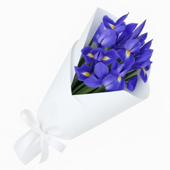 Blue Iris Flower Bouquet - Standard