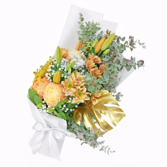Gleaming Gold Flower Bouquet - Standard