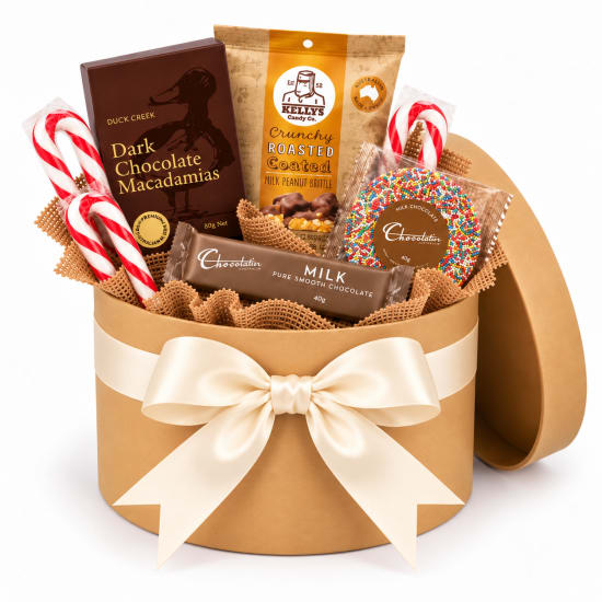 🎄🍫 Christmas Chocolate & Nut Indulgence Hat Box 🍫🎄 - Standard