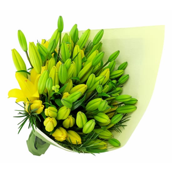 Yellow Lily Bunch - Premium