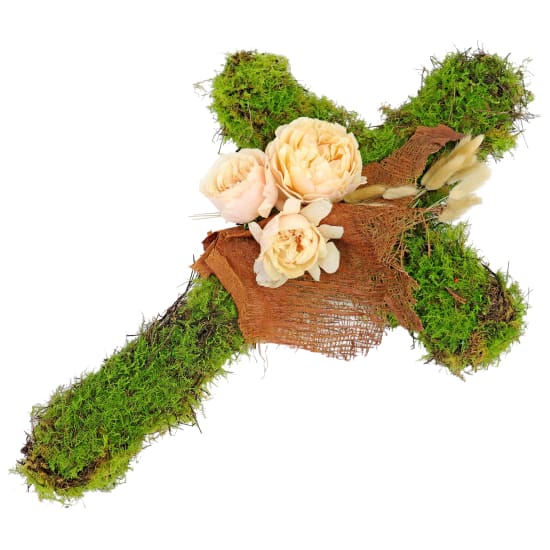 Requiem In Roses Flower Cross - Standard