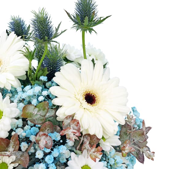 Blue Haven Blossom Mason Jar Vase - Deluxe