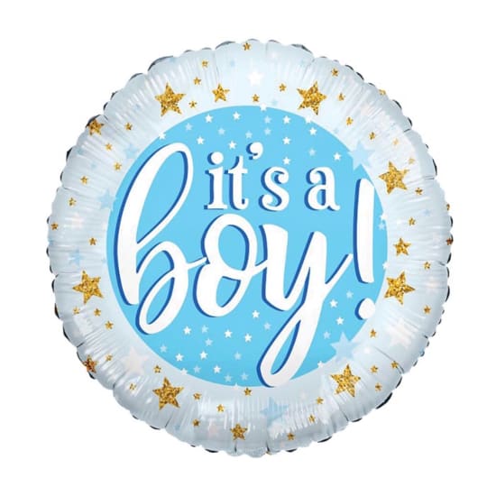 Its A Boy Blue Gold Stars - Standard