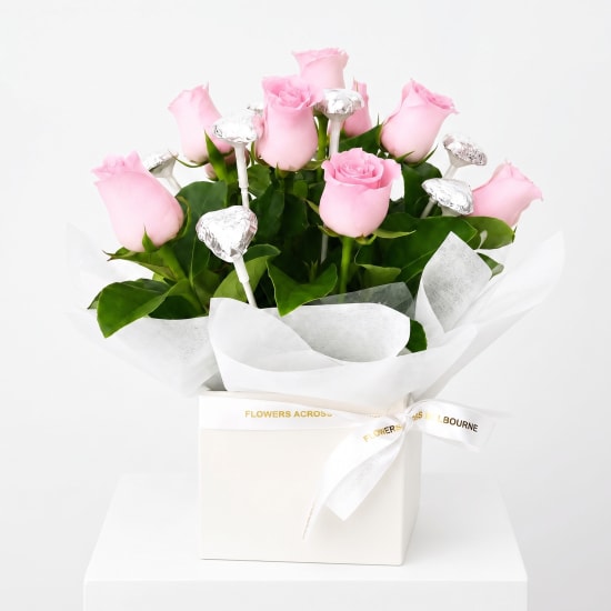 Roses & Silver Chocolate Heart Box - Standard (view 2 of 4)