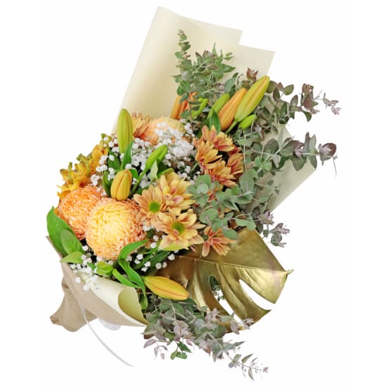 Gleaming Gold Flower Bouquet - Standard