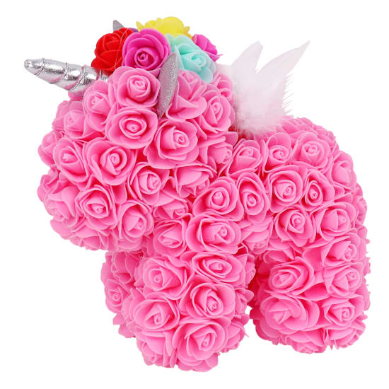 Pink Artificial Rose Unicorn - Standard