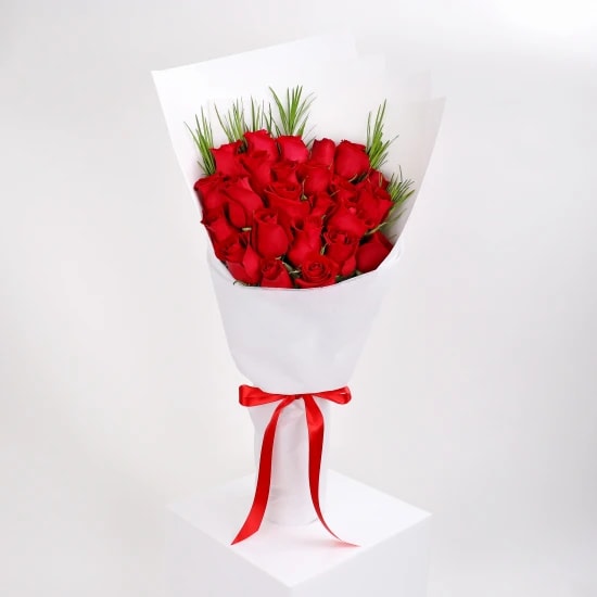 Valentine's 6 Red Rose Bouquet - 24 Roses (Two Dozen)