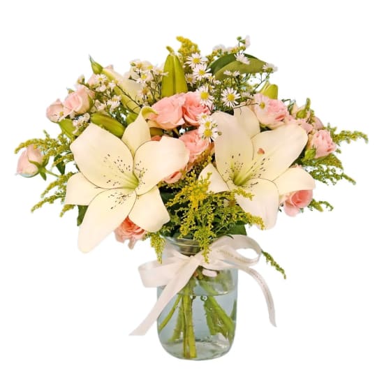 Enchanting Aurora Large Mason Jar Vase - Standard