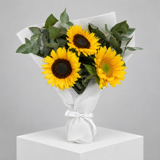 Daily Bouquet - Sunshine, neatly wrapped - Standard