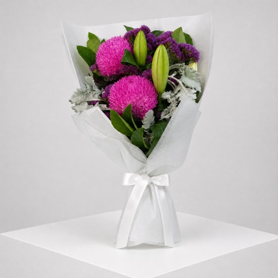 Daily Bouquet - Hot pink and silver cool - Standard