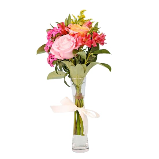 Coral Delight Glass Bud Vase - Standard