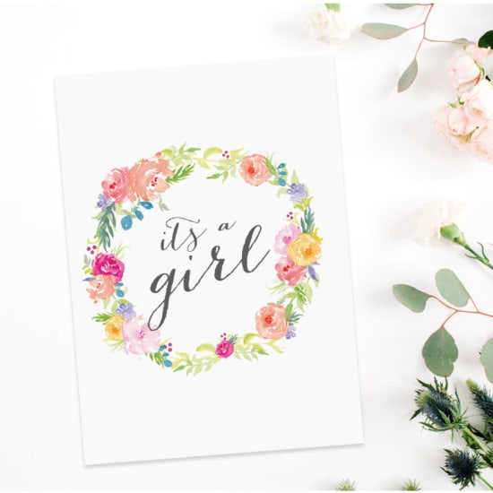 Its A Girl Gift Card - Standard