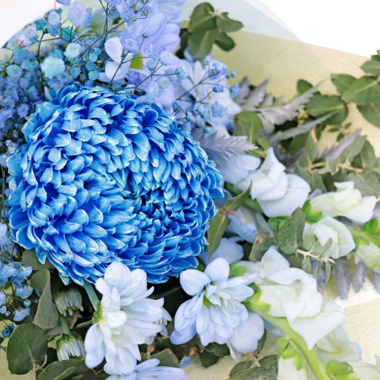 Ice Blue Flower Bouquet - Standard