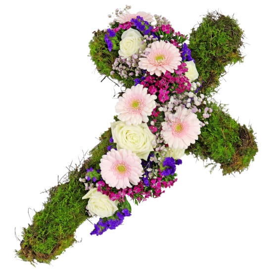 All Our Sympathy Cross Wreath - Standard