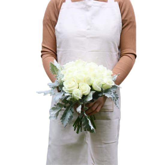 Bridal White Rose Bouquet - Standard