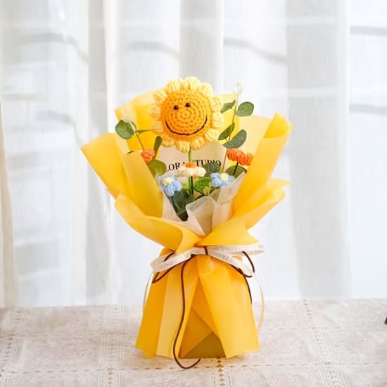 Sunflower Knitted Joyful Bouquet - Standard