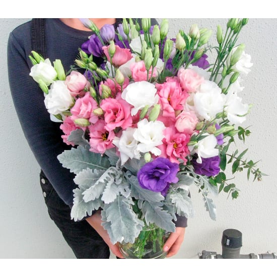 Very Dreamy Lisianthus Glass Vase - Standard