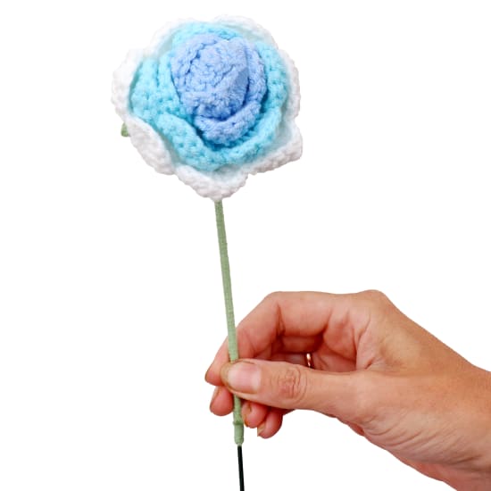 Crochet Blue Rose Pick  - Standard