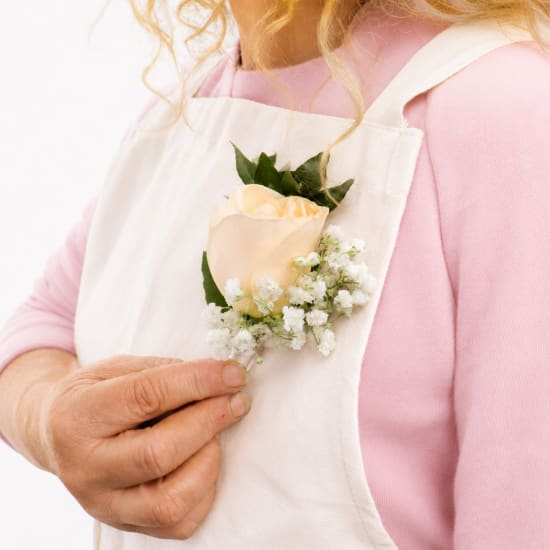 Champagne Blossom Buttonhole - Standard (view 2 of 2)