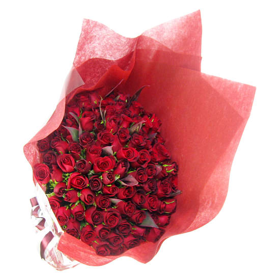 One Hundred Reasons – Red Rose Bouquet - Premium