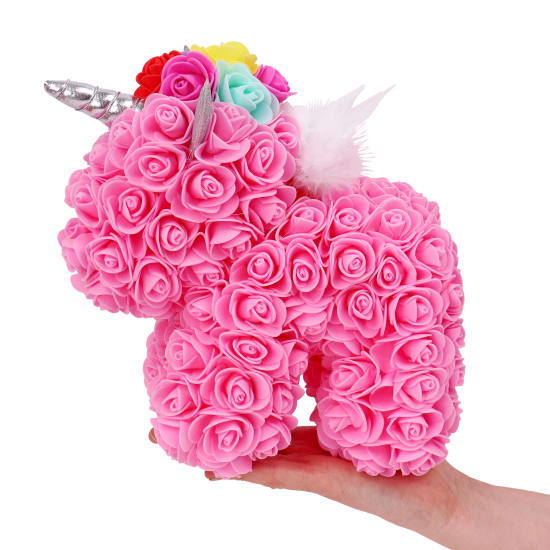 Pink Artificial Rose Unicorn - Standard