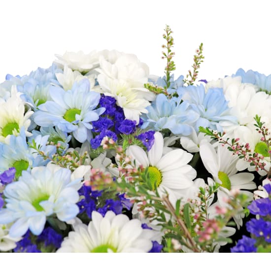 Blue Spirit Heart Sympathy Wreath - Standard