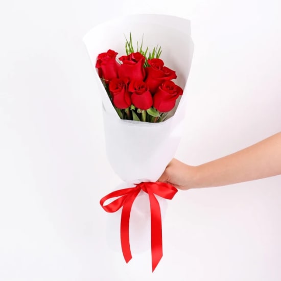 Valentines Six Red Rose Bouquet - Standard