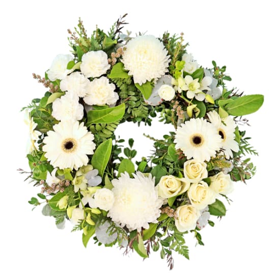 Ivory Elegance Wreath - Standard