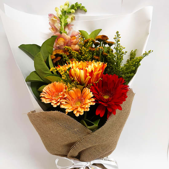 Daily Bouquet Autumn Bliss Orange Posy - Standard