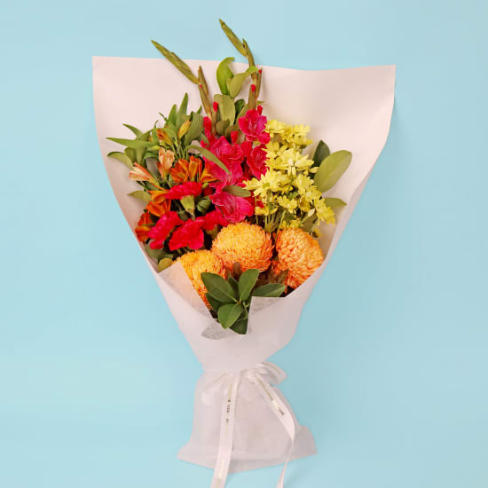 Fireside Blooms Bouquet - Premium