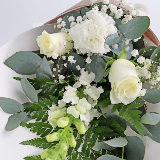 Arctic Belle White Flower Bouquet - Standard