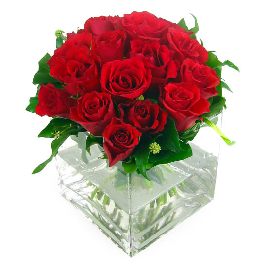 Red Rose Vase - Deluxe