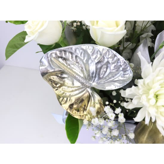 Lustrous Light Metallic Flower Box - Standard