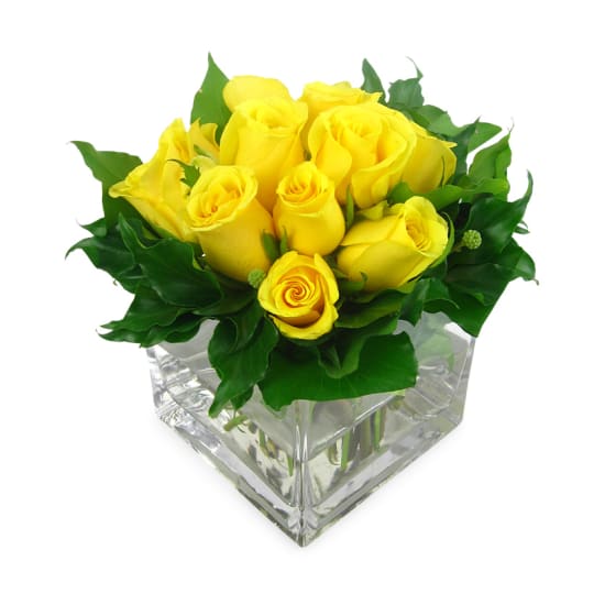 Yellow Rose Vase - Standard
