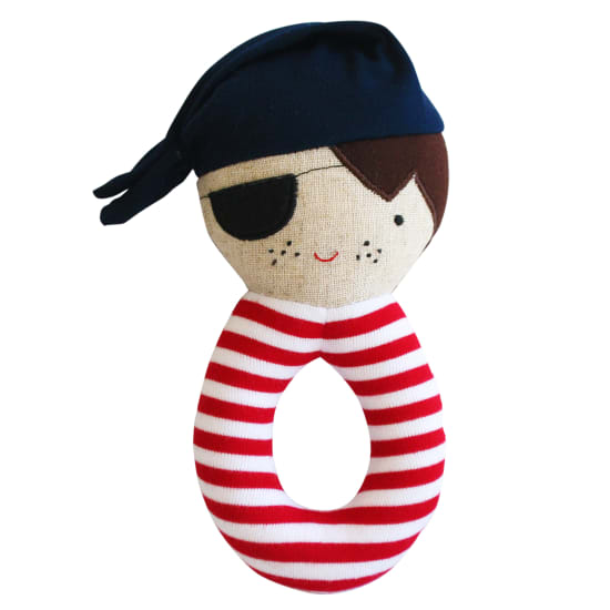Linen Pirate Grab Rattle - Standard