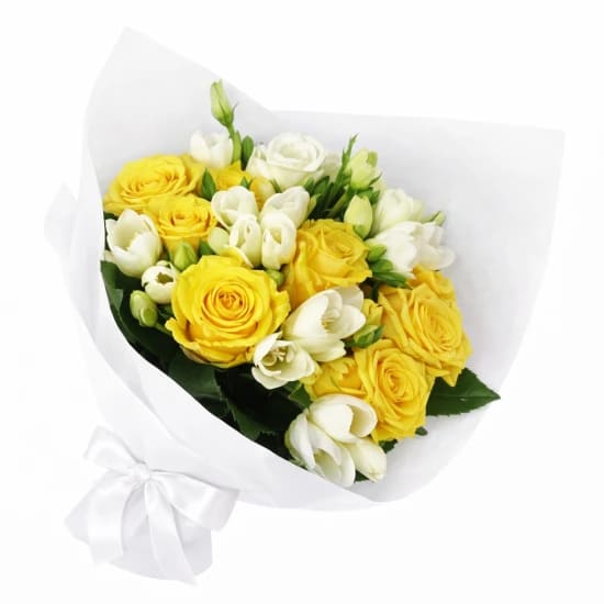 Roses And Freesias Bouquet - Standard