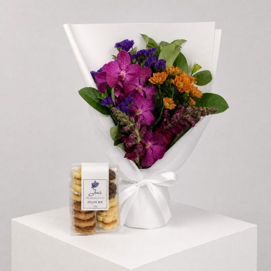 Daily Bouquet - orchid heat and biscuit stash - Standard