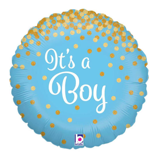 Its A Boy Gold Glitter Balloon - Standard
