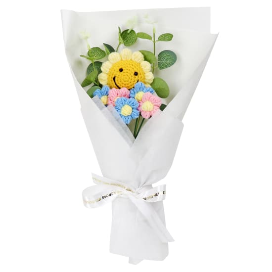 Blue Crochet Flowers  - Standard