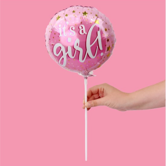 Its A Baby Girl Balloon Pick - Standard