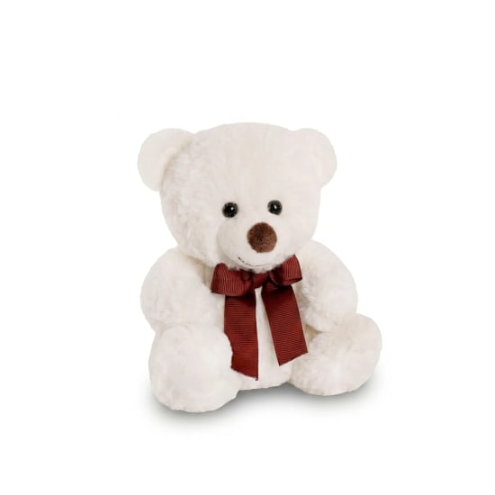 White Toby Bear 15cm - Standard