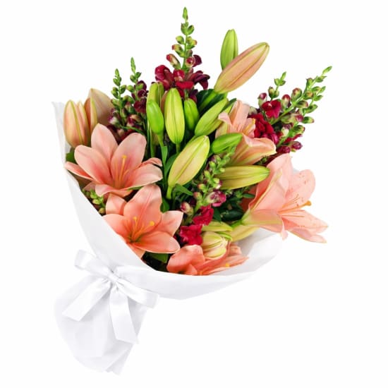 Snapdragons & Lilies Flower Bouquet - Deluxe