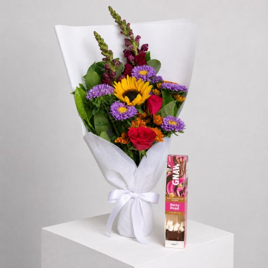 Daily Bouquet - Sunflower spark and purple punch - Standard