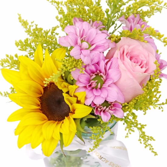 Pocket Full Of Pink Sunshine Mason Jar Vase - Standard