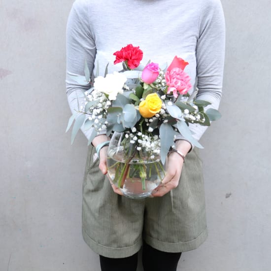 Little Joyful Teardrop Vase Arrangement - Standard