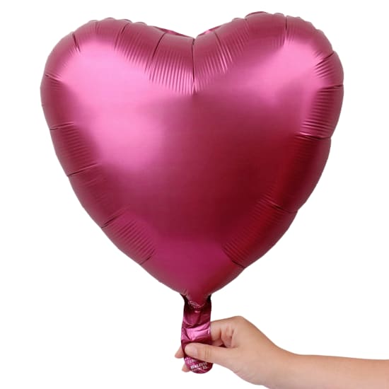 Metallic Fushia Heart Balloon  - Standard