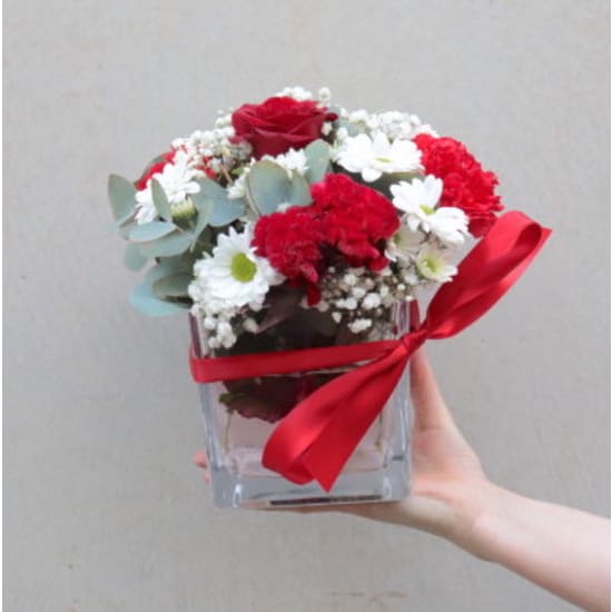 Ruby & Snow Xmas Vase - Standard