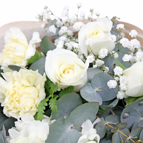 Arctic Belle White Flower Bouquet - Premium